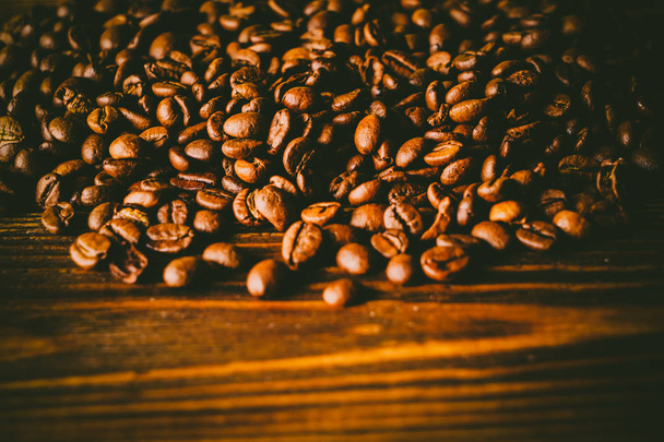 Coffee beans on the table background - Photo, Image