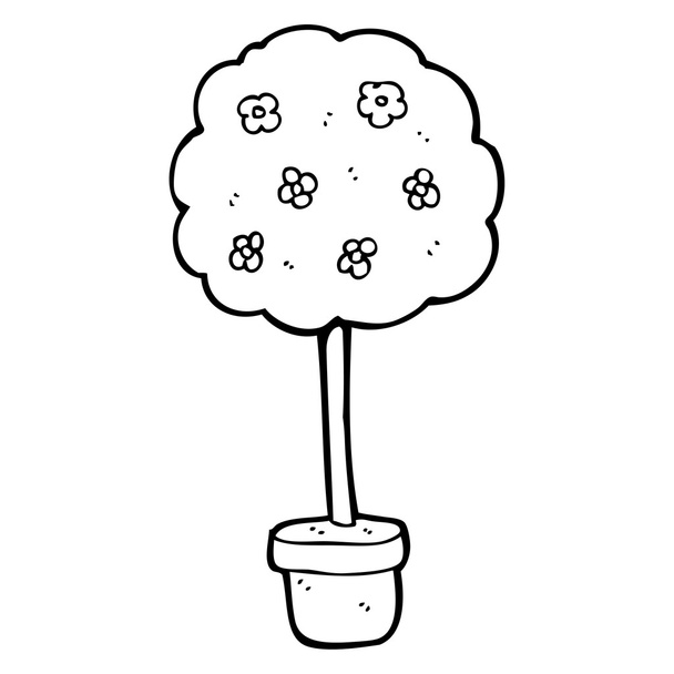 Карикатура на дерево сада
 - Вектор,изображение
