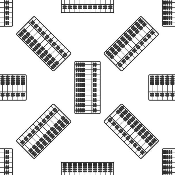 Abacus ícone sem costura padrão no fundo branco. Quadro de contagem tradicional. Sinal de educação. Escola de Matemática. Design plano. Ilustração vetorial
 - Vetor, Imagem