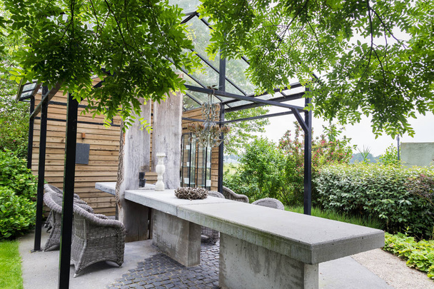 Zahradní design s střešní zelený dům - Fotografie, Obrázek
