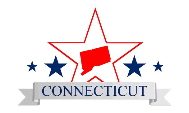 gwiazda Connecticut - Wektor, obraz