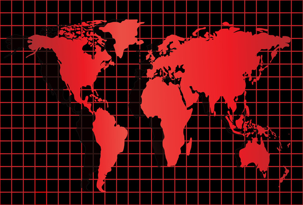 Dünya haritası illüstrasyonu - Vektör, Görsel