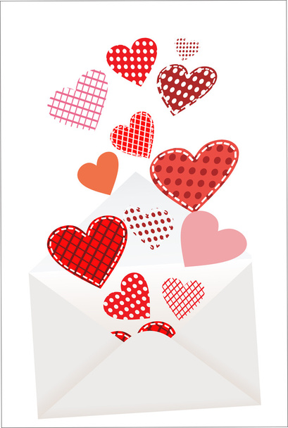 Heart in envelope - Vetor, Imagem