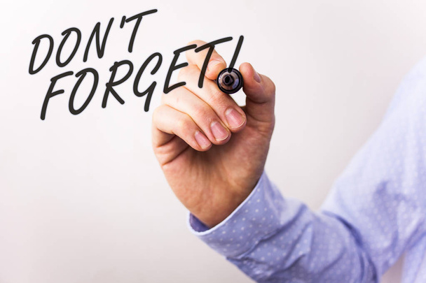 Writing note showing  Do Not Forget Motivational Call. Business photo showcasing Remember Keep in mind Reminder Schedule - Photo, Image