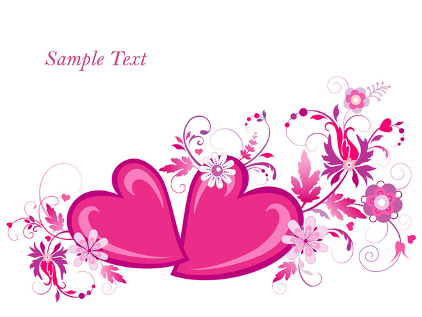 Card with hearts to Valentine's Day - Vector, Imagen