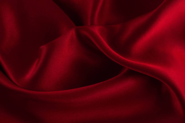 Абстрактный шелк роскошный фон, кусок ткани, темно-красная ткань текстуры
 - Фото, изображение