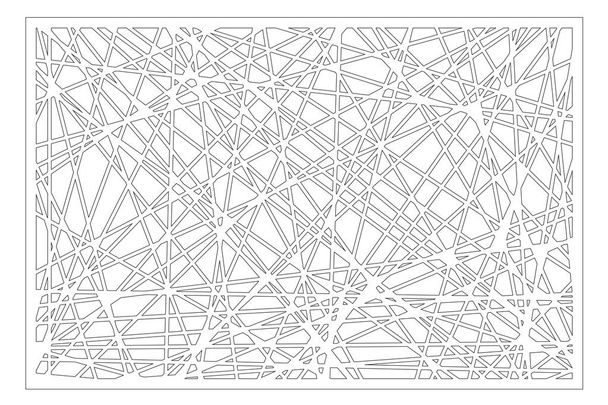 Decorative panel laser cutting. wooden panel. Elegant modern geometric abstract pattern. Ratio 2:3. Vector illustration. - Vector, Image