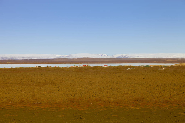 Empty desert landscape of Iceland. Toned. - Foto, Imagen