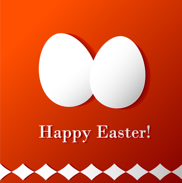 Easter card with paper eggs - Vector, Image