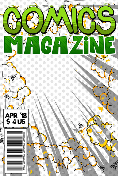 Editierbares Comicbuch-Cover mit abstraktem Hintergrund. - Vektor, Bild