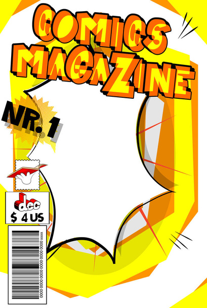 Editable comic book cover with abstract background. - Vector, Image
