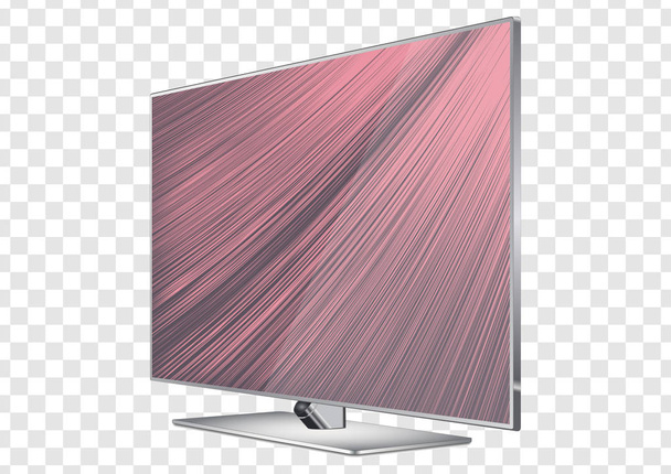 Écran TV LCD, plasma isolé sur fond transparent. Illustration vectorielle réaliste
. - Vecteur, image