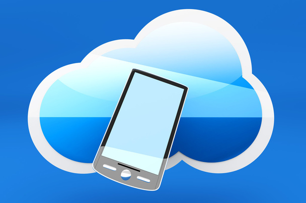 Smartphone Cloud - Foto, Imagem