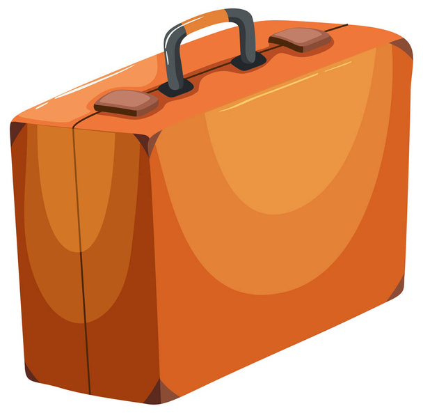 A Brown Suitcase on White Background illustration - Διάνυσμα, εικόνα