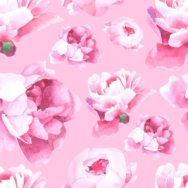 floral watercolor seamless pattern - Vektor, kép