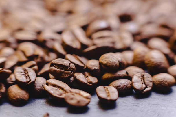 grains de café brun enracinés texture fond de fermeture
 - Photo, image