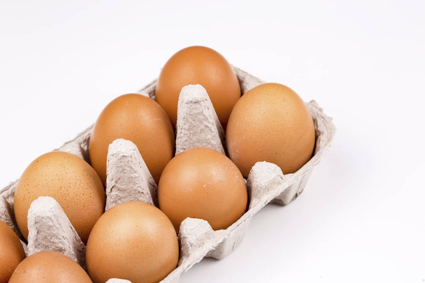 The Chicken raw eggs  - Photo, Image