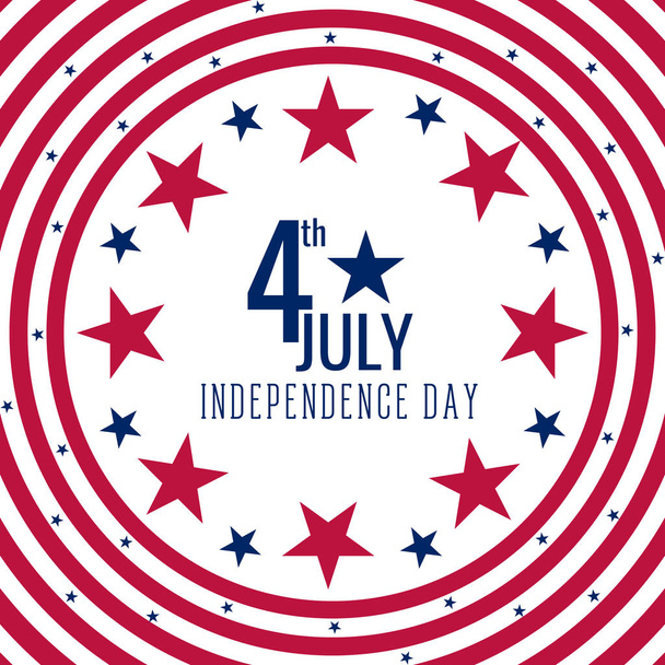Šťastný den nezávislosti. 4. července - Vektor, obrázek