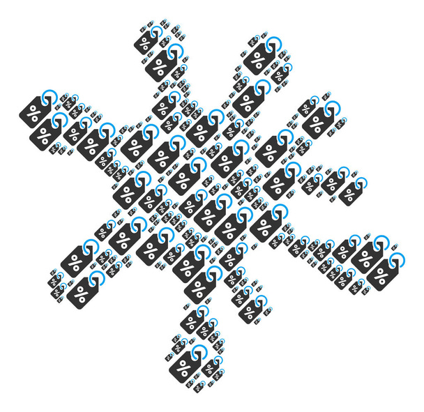 Точковий колаж піктограм дисконтних міток
 - Вектор, зображення