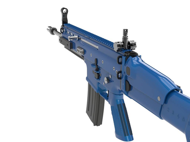 Металлическая синяя штурмовая винтовка
 - Фото, изображение