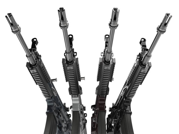 Штурмові гвинтівки низький кут крупним планом
 - Фото, зображення