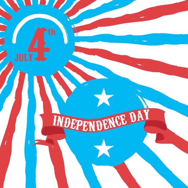 Mutlu Bağımsızlık günü. 4 Temmuz - Vektör, Görsel