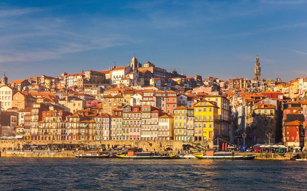 Scenic view of the Porto Old Town pier architecture over Duoro river in Porto, Portugal - Photo, Image