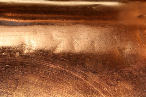 Fondo de chapado en cobre de textura rayada de cerca
 - Foto, Imagen