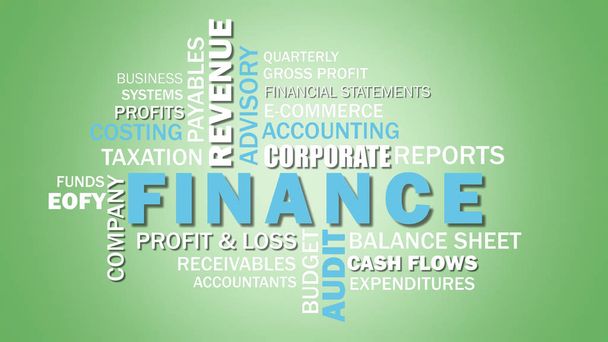 Corporate finance en accounting verwante woorden word cloud. - Foto, afbeelding