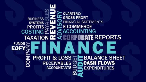 Corporate finance and accounting related words word cloud. - Photo, Image