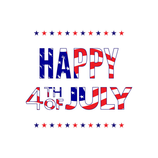 4th of july American independence day greeting card - Διάνυσμα, εικόνα