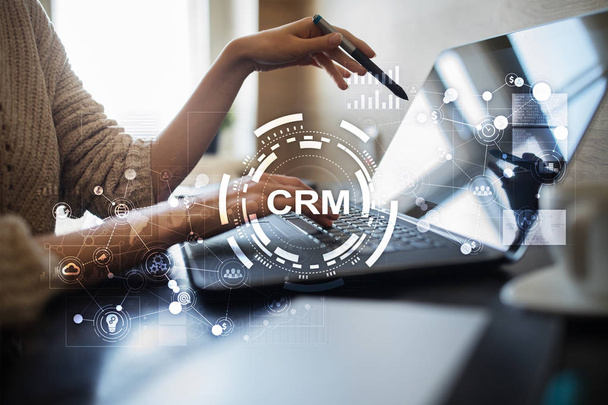 CRM. Customer relationship management concept. Customer service and relationship. - Fotoğraf, Görsel