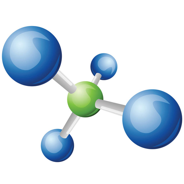 メタン分子のアイコン - ベクター画像