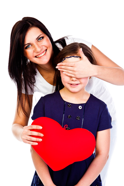 Mom gives daughter heart - Foto, Imagem