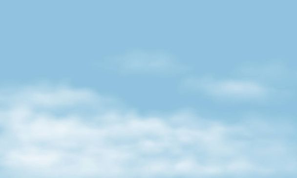 Ciel bleu avec nuages blancs réalistes, avec espace pour votre texte - vecteur
 - Vecteur, image
