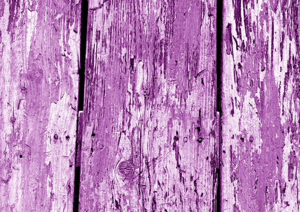 Grunge wooden fence pattern in purple color. Abstract background and texture for design. - Foto, Bild