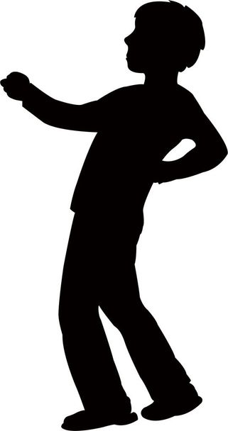 a kid body silhouette vector - Vetor, Imagem