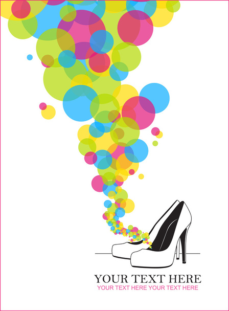 high-heeled shoes and balloons. - Vetor, Imagem