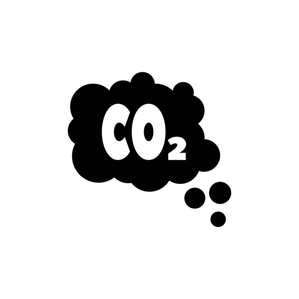 CO2 Emissions Cloud, Smog Pollution Flat Vector Icon - Vecteur, image