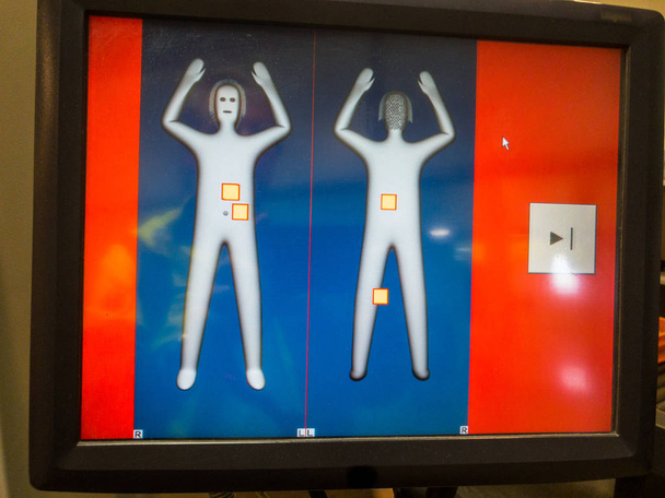 Röntgen-Sicherheitscheck mit menschlichem Körper - Foto, Bild