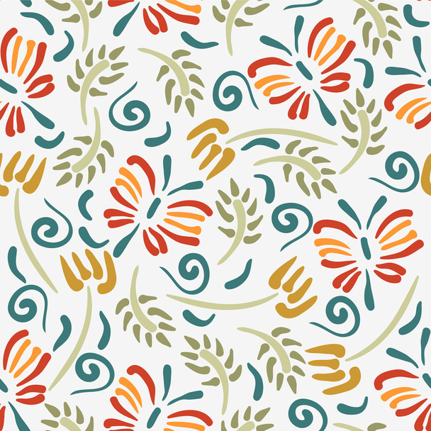 Beautiful floral seamless pattern design - Vector, Imagen