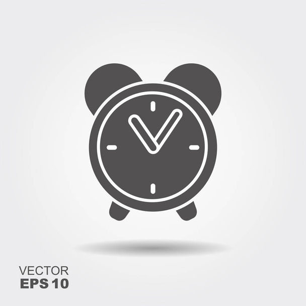 Flat icon of alarm clock. Vector logo - Vector, Image