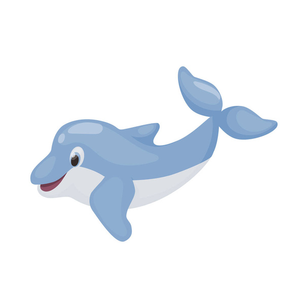 Векторная иллюстрация прыжков дельфинов Забавное животное веселье морских млекопитающих
. - Вектор,изображение