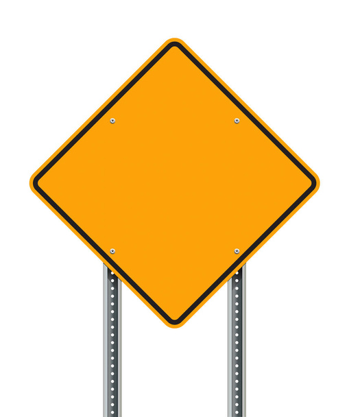 Порожній жовтий алмазний дорожній знак
 - Вектор, зображення
