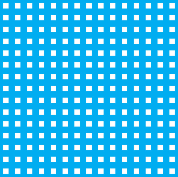 Dlaždicovatelné umělecké zářivé modré čtyřúhelník tvar sestříhané šablonu formuláře. Módní azure krychlových koberec prvek. Jasná Azurová barevná móda modulární mesh retro techno styl kreativní opakování periodického rád design - Vektor, obrázek