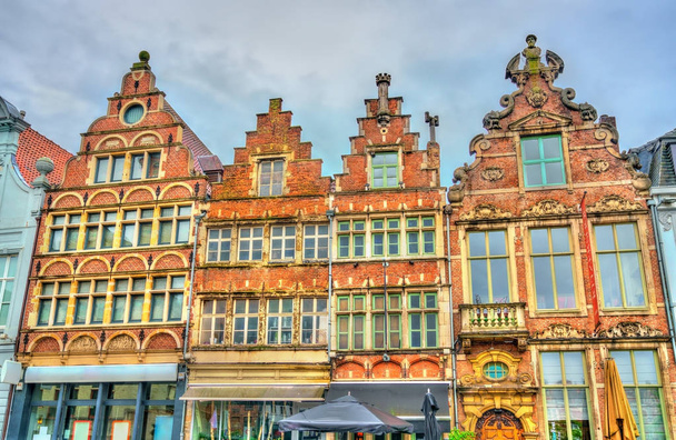 Tradiční domy na starém městě v Gentu, Belgie - Fotografie, Obrázek