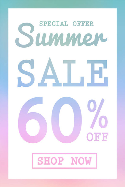 Multicoloured poster for Summer Sale. Vector. - Vector, Image