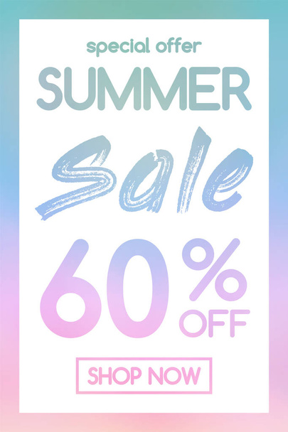 Concept of colourful poster for Summer Sale. Vector. - Vector, imagen