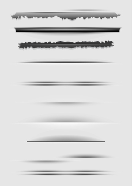 Vector set of abstract dividers isolated on gray - Vector, Image