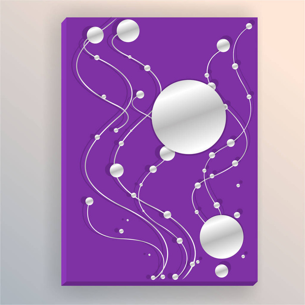 Purple metallic background , elegant luxury template for print and web. Vector illustration in glitter colors - Vector, Imagen